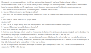 My Personal Theory of Child and Adolescent Development