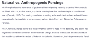 Natural vs. Anthropogenic Forcings