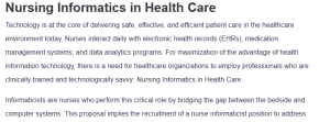Nursing Informatics in Health Care