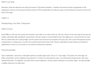 Pathophysiology Case Study - Osteoporosis
