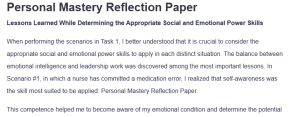 Personal Mastery Reflection Paper