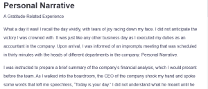 Personal Narrative