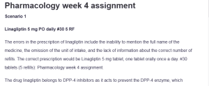Pharmacology week 4 assignment