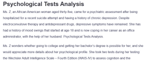 Psychological Tests Analysis