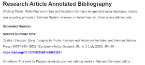 Research Article Annotated Bibliography