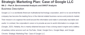 Strategic Marketing Plan: Case of Google LLC