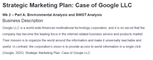 Strategic Marketing Plan: Case of Google LLC