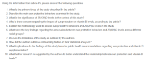 Sun Protection and Vitamin D