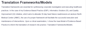 Translation Frameworks/Models