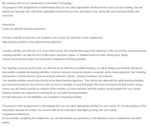 Developing Authentic Learning Activities for Introduction to Information Technology