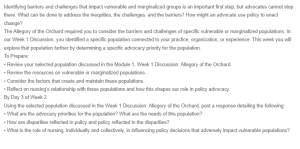 Discussion- Advocacy Priorities