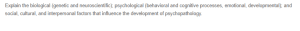 Factors That Influence the Development of Psychopathology