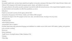 Impact of the WIC Program on Maternal and Child Health