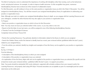 Interdisciplinary Theories and Nursing Practice Issues