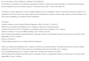 Peer Feedback - Grading the Evidence