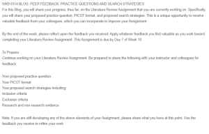Peer Feedback - Practice Questions and Search Strategies