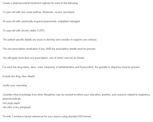 Pharmaceutical Treatment Regimens