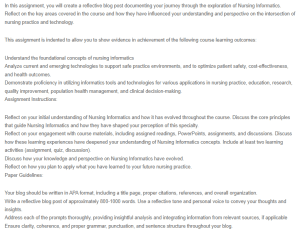 Reflection on Nursing Informatics