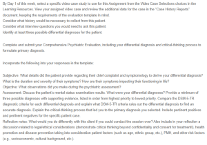 Training Title 21 – Comprehensive Psychiatric Evaluation