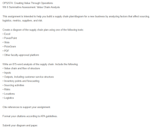 Value Chain Analysis