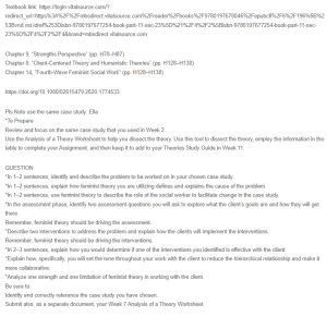 Analysis of Theory Worksheet - Feminist Theory