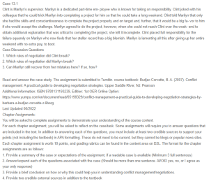 Case 13.1 – Clint and Marilyn Conflict Analysis