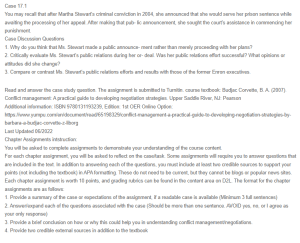 Case 17.1 – Martha Stewart’s Conviction