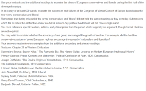 European Conservatism and Liberalism (19th Century)