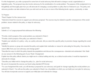 Social Advocacy Proposal