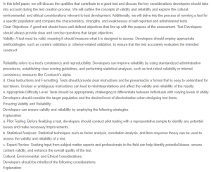 What Makes A Good Test