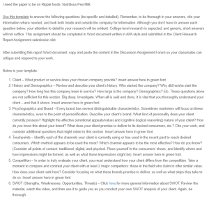Client Research Report - Ripple Foods
