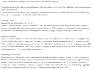 Dialectical Behavioral Therapy (DBT)