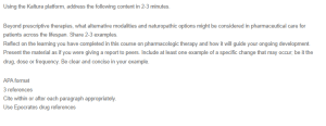 Script for Kaltura Video - Alternative Modalities in Pharmaceutical Care