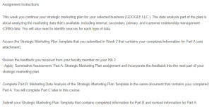 Strategic Marketing Plan - Google