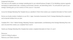 Strategic Marketing Plan - Google LLC