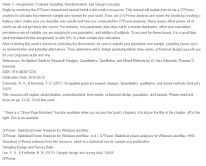 Evaluate Sampling, Randomization, and Design Concepts