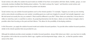 Solution-Focused Model - Asking Questions