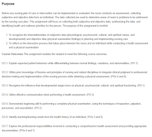 Case Study - Health History and Physical Assessment