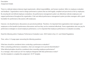 Discussion - Employee Performance Evaluation