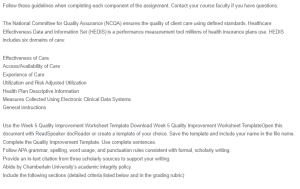 Quality Improvement Worksheet: Curriculum Development