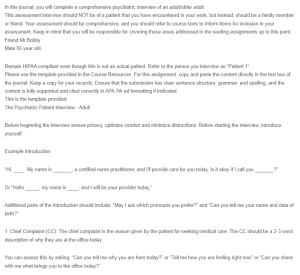 The Psychiatric Interview
